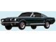 GT Side Stripe Kit; Black (64-66 Mustang GT)