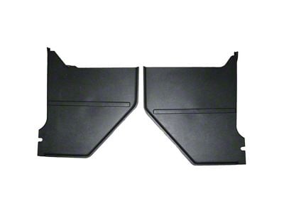 Kick Panels; Black (65-66 Mustang Coupe, Fastback)