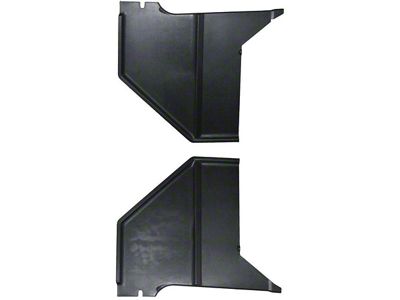 Kick Panels; Black (67-68 Mustang Coupe, Fastback)