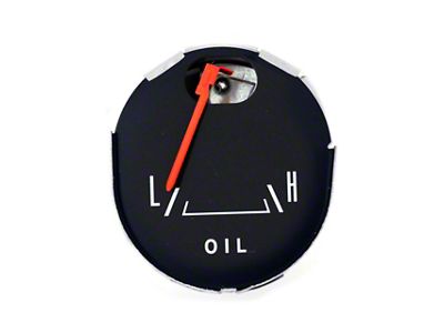 Oil Pressure Gauge for Round Instrument Bezel (1965 Mustang GT; 1966 Mustang)