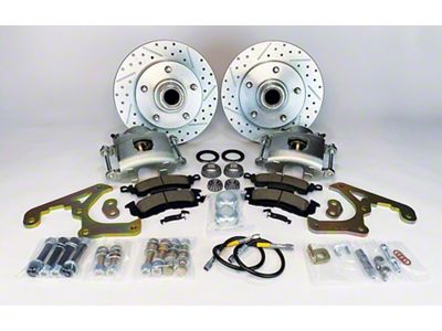 Master Power Brakes Rallye Series Front Disc Brake Conversion Kit; Clear Billet Aluminum Calipers (64-69 Mustang w/ OE Drum Brakes; 65-67 Mustang w/ OE Disc Brakes)