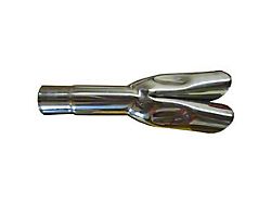 Rolled Exhaust Tip; Chrome (67-69 Mustang)