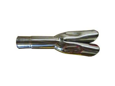 Rolled Exhaust Tip; Chrome (67-69 Mustang)