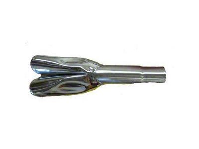 Rolled Exhaust Tip; Original Finish (67-69 Mustang)