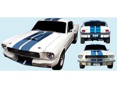 Shelby Style Lemans Stripes; Red (64-68 Mustang)