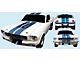 Shelby Style Lemans Stripes; White (64-68 Mustang)