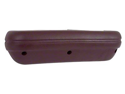 Standard Interior Armrest Pad; Driver Side; Dark Red (1969 Mustang)