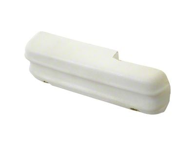 Standard Interior Armrest Pad; Driver Side; White (71-73 Mustang)