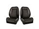 TMI Pro-Series Universal Sport Low Back Seats; Charcoal Black Verona with Black Stitching (Universal; Some Adaptation May Be Required)