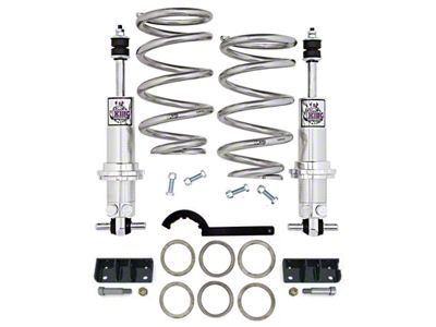 Vector Series Front Coil-Over Suspension Kit with Double Adjustable Shocks; 375 in/lb. Spring Rate (64-70 Small Block V8 Mustang)
