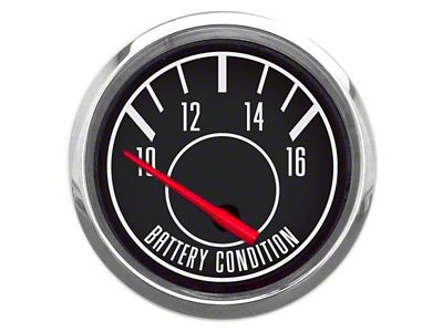 New Vintage USA 1967 Series Voltmeter Gauge; 2-1/16-Inch (Universal; Some Adaptation May Be Required)