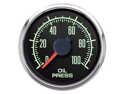 New Vintage USA 1969 Series Oil Pressure Gauge; 0-100 PSI; 2-1/16-Inch (Universal; Some Adaptation May Be Required)