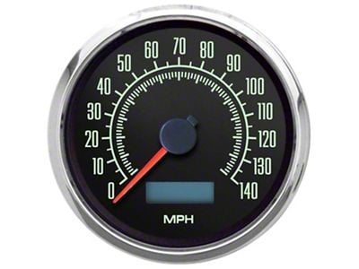 New Vintage USA 1969 Series Speedometer; 140 MPH; 3-3/8-Inch (Universal; Some Adaptation May Be Required)