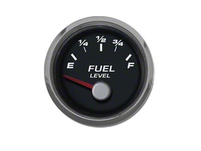 New Vintage USA Performance Series Fuel Level Gauge; Black; 2-1/16-Inch (Universal; Some Adaptation May Be Required)