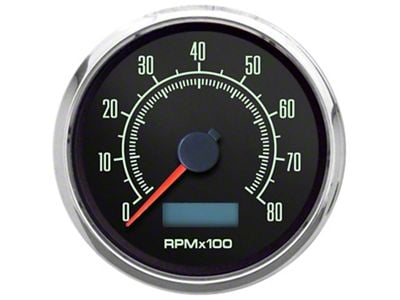 New Vintage USA 1969 Series Tachometer; 8K; 3-3/8-Inch (Universal; Some Adaptation May Be Required)