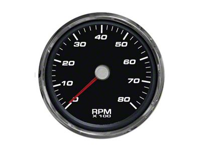 New Vintage USA Performance Series Tachometer; 8K; Black; 4-3/8-Inch (Universal; Some Adaptation May Be Required)