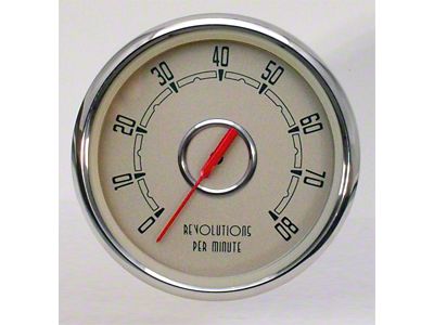 New Vintage USA Woodward Series Tachometer; 8K; Beige; 4-3/8-Inch (Universal; Some Adaptation May Be Required)