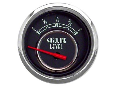 New Vintage USA Woodward Series Fuel Level Gauge; Black; 2-1/16-Inch (Universal; Some Adaptation May Be Required)