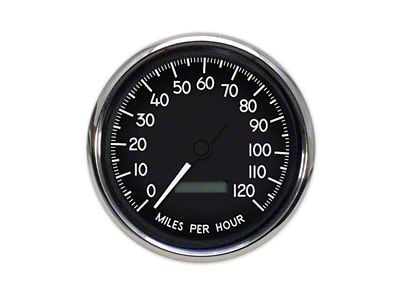 New Vintage USA 1940 Series Speedometer; 140 MPH; Programmable; Black; 4-3/8-Inch (Universal; Some Adaptation May Be Required)