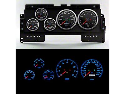 New Vintage USA Performance II Series Direct Fit Gauge Kit; Black (92-96 F-150, F-250, F-350)