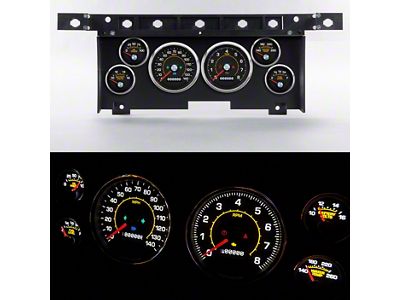 New Vintage USA M-102 Series Direct Fit Gauge Kit; Black (80-86 F-150, F-250, F-350)