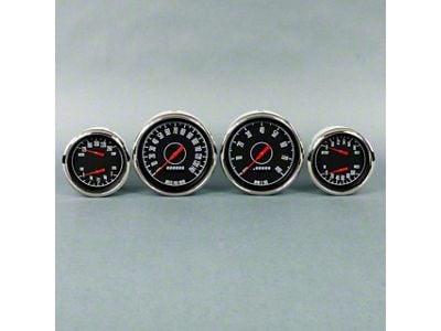 New Vintage USA 67 Series Direct Fit Gauge Kit; Black (69-70 Mustang)