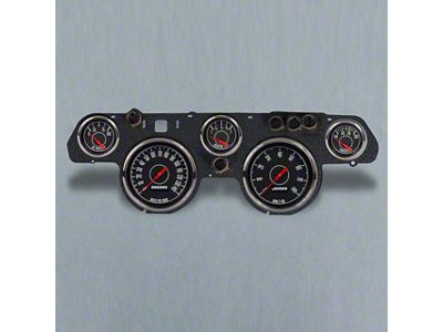 New Vintage USA 67 Series Direct Fit Gauge Kit; Black (67-68 Mustang)