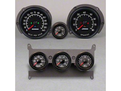 New Vintage USA Aviator Series Direct Fit Gauge Kit (71-73 Mustang w/ Center Console)