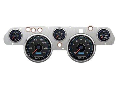 New Vintage USA CFR Series Direct Fit Gauge Kit; Blue (67-68 Mustang)