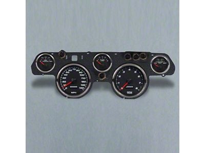 New Vintage USA Performance Series Direct Fit Gauge Kit; Black (67-68 Mustang)