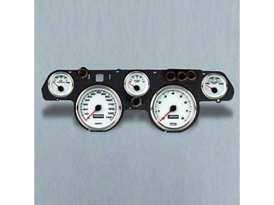 New Vintage USA Performance Series Direct Fit Gauge Kit; White (67-68 Mustang)