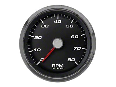 New Vintage USA Performance Series Tachometer; 8K; Black; 3-3/8-Inch (Universal; Some Adaptation May Be Required)