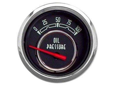 New Vintage USA Woodward Series Oil Pressure Gauge; 0-100 PSI; Black; 2-1/16-Inch (Universal; Some Adaptation May Be Required)