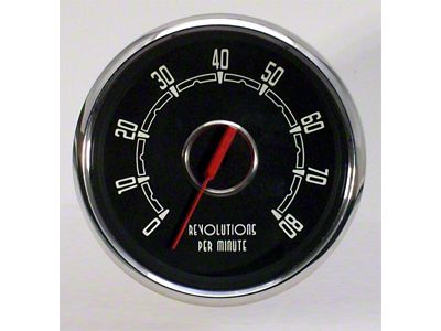 New Vintage USA Woodward Series Tachometer; 8K; Black; 4-3/8-Inch (Universal; Some Adaptation May Be Required)