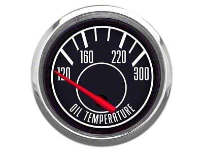 New Vintage USA 1967 Series Oil Temperature Gauge with Sender; 2-1/16-Inch (Universal; Some Adaptation May Be Required)