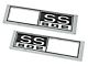 Front Side Marker Bezels with SS 502 Logo; Chrome with Black and White Background (68-69 Chevy II, Nova)