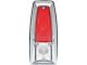 Tail Light; Chrome Housing; Red/Clear Lens (66-67 Chevy II)