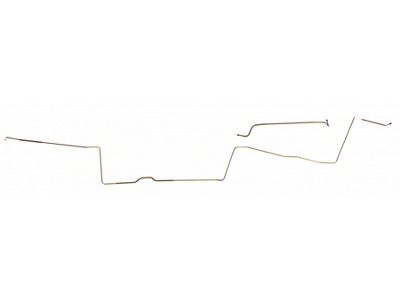 Nova And Chevy II Front To Rear Fuel Line, Two Piece, V8 And L79, 3/8, Steel, 1966-1967