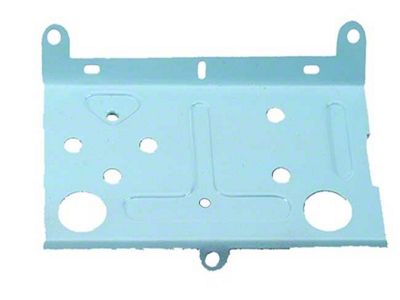 Nova, Blue, Battery And Temperature Gauge Mount Plate, Rear, 1968-1974