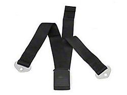 Nova Bucket Seat Belt, Standard Interior, Black, 1965-1966