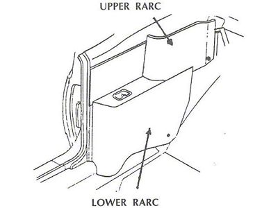 Nova Chevy II, Convertible Rear Armrest Covers, 1962-1963