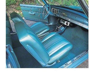 Nova, Chevy II, SS, Front Bucket Seat Covers, Vinyl, 1965 (Nova, Super Sport SS Coupe, Two-Door)