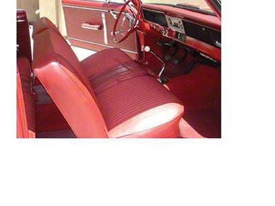 Nova, Chevy II, SS, Front Split Bench Seat Covers, Vinyl, 1966 (Nova, Super Sport SS Coupe, Two-Door)