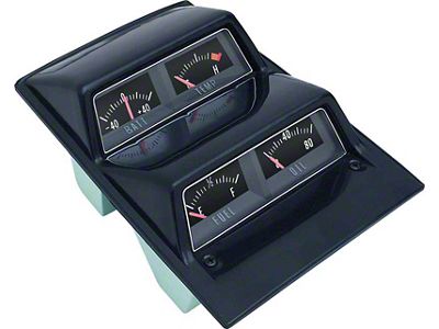 Console Gauge Assembly; Black (68-74 Chevy II, Nova)