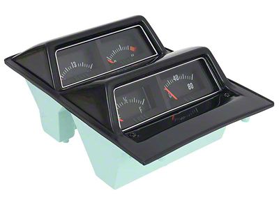 Console Gauge Assembly with Volt Meter; Black (68-74 Chevy II, Nova)