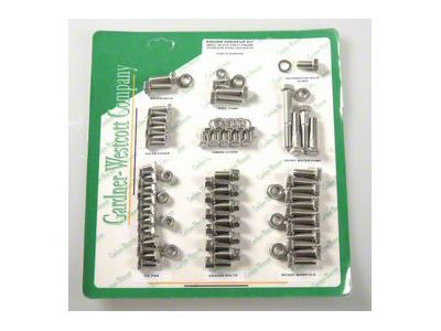 Nova Engine Bolt Kit, Small Block, Stainless Steel, For Cars With Exhaust Headers, 1967-69