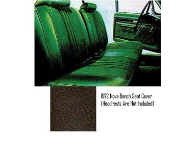 Nova, Front Bench SS, Custom, Seat Cover, Vinyl, 1972 (Nova, Super Sport SS Coupe, Two-Door)