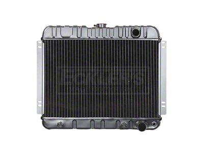 Nova And Chevy II US Radiator, Copper And Brass, Standard Duty, For Cars With V8, Manual Transmission And Factory Air Conditioning, Four Row, 1963-1965