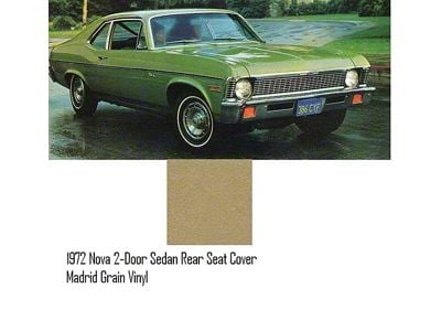 Nova, Sedan Rear SS, Custom, Seat Cover, Vinyl, 2-Door Sedan, 1972 (Nova, Super Sport SS Coupe, Two-Door)