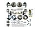 The Right Stuff Detailing Street Series Show N Go 4-Wheel Manual Disc Brake Conversion Kit with Original Brake Booster/Master Cylinder; Natural Calipers (68-74 Chevy II, Nova w/ Staggered Shocks)